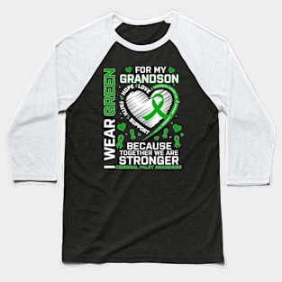 I Wear Green For Grandson Cerebral Palsy Awareness Baseball T-Shirt